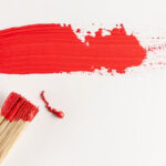 red paintstroke