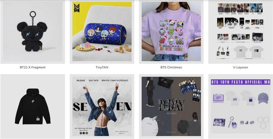 BTS merch