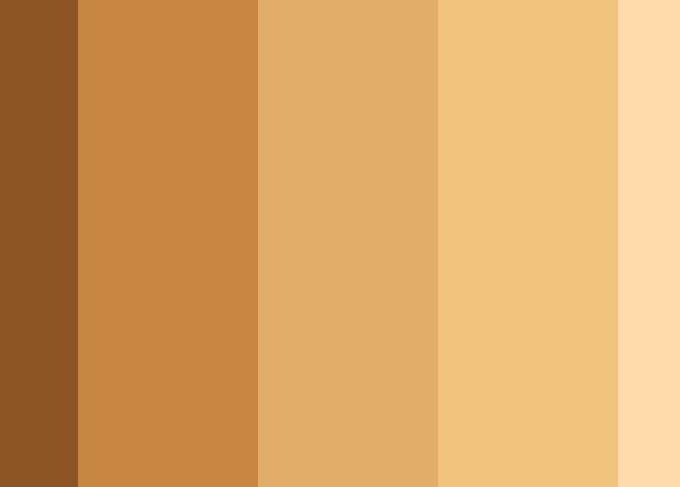 Color palette featuring brown and tan hues for skin tone matching.